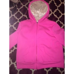 Rue21 pink Hoodie Lined with Faux Fur